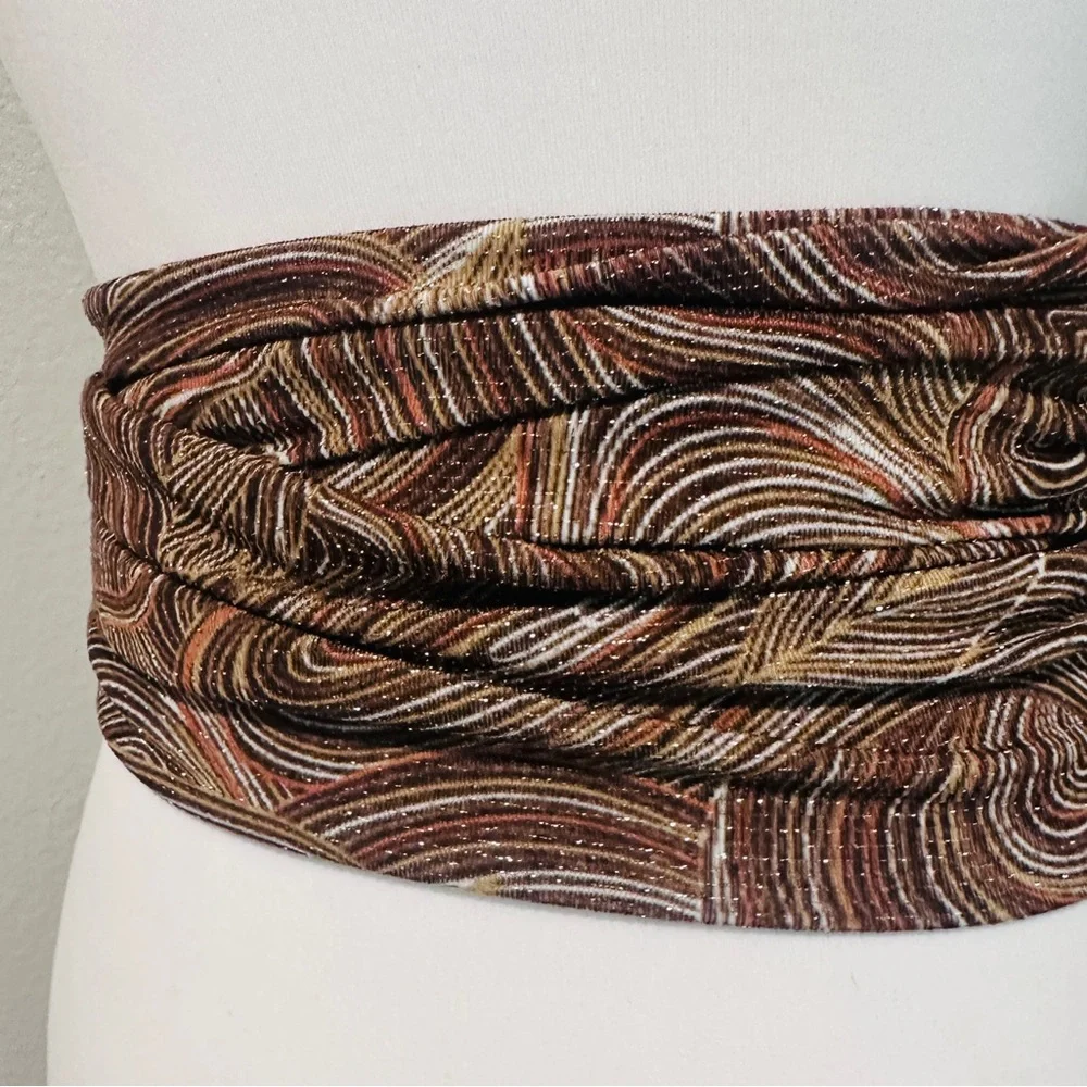 Metallic Boho Festival Scarf Belt with Feather Tassels – Artisan Style Statement
